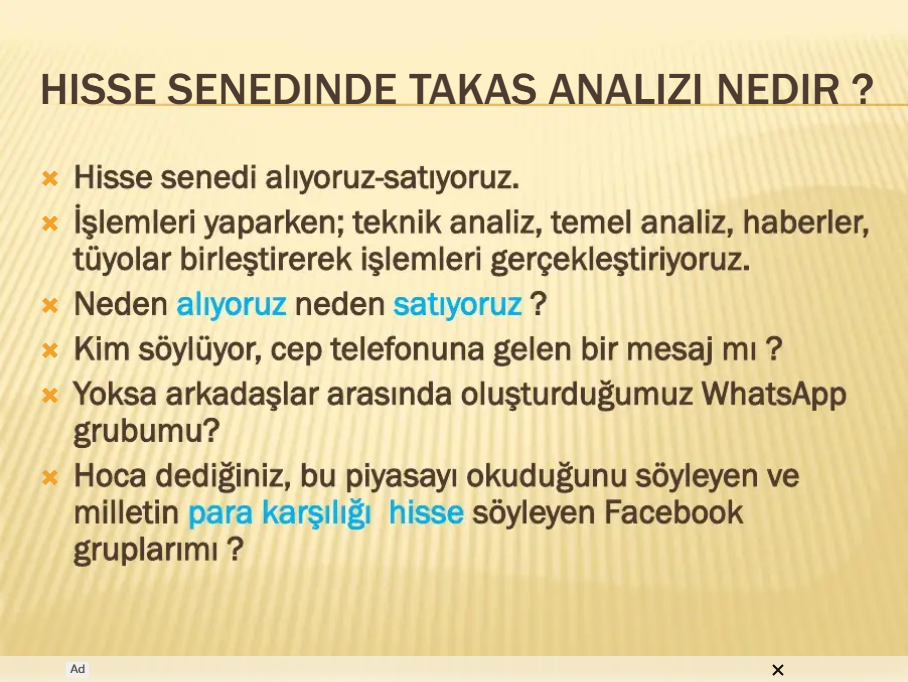 Hisse senedinde takas analizi nedir
