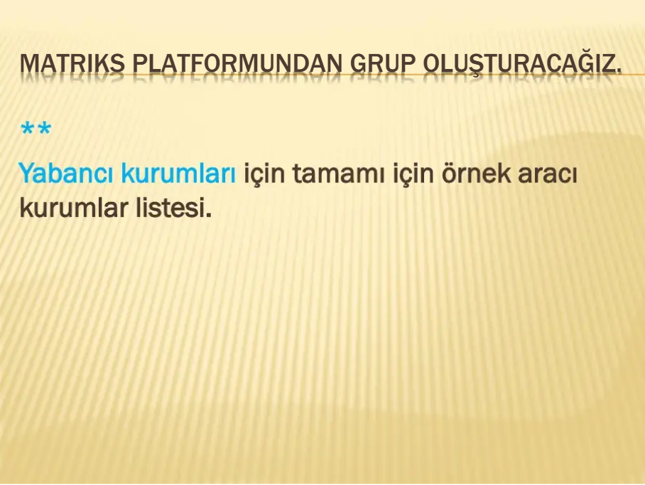 Yabancı kurumlar listesi